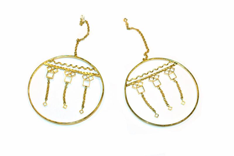 Large Oriental Hoop studs
