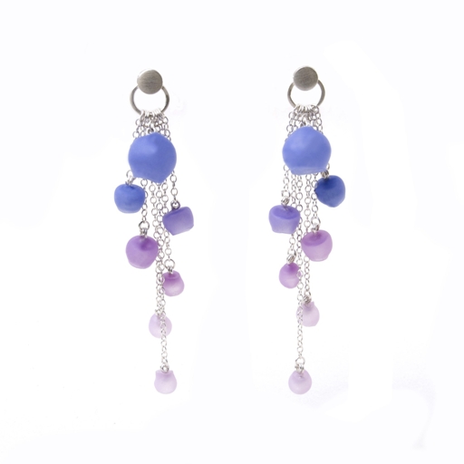 Cascade earrings - purple
