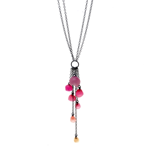 Cascade Necklace - Pink/Orange Fade