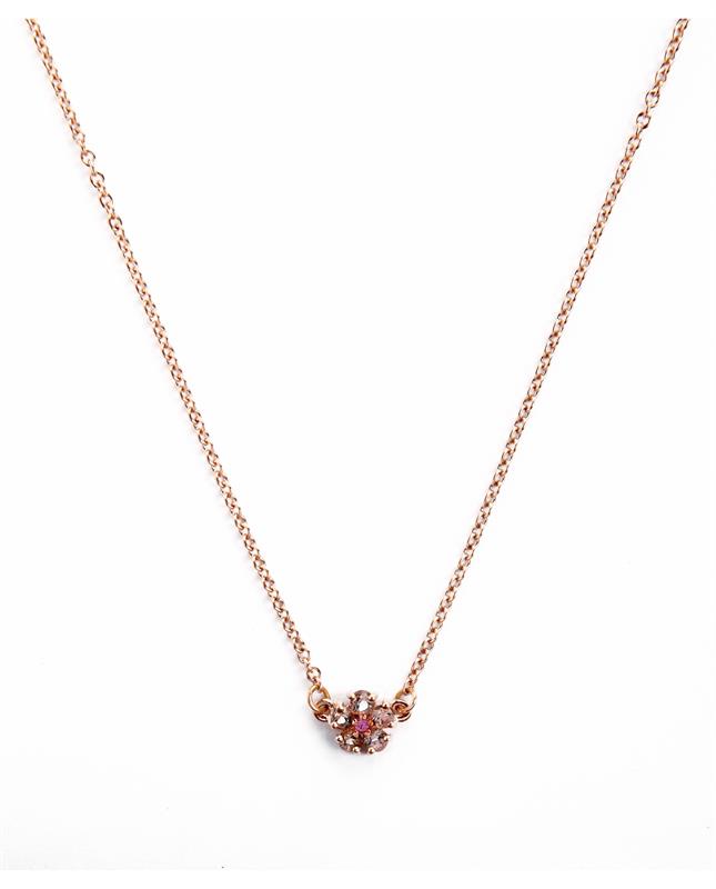 Hannah II smoky quartz and pink sapphire necklace