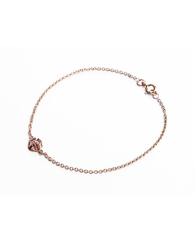 Hannah II smoky quartz and pink sapphire bracelet
