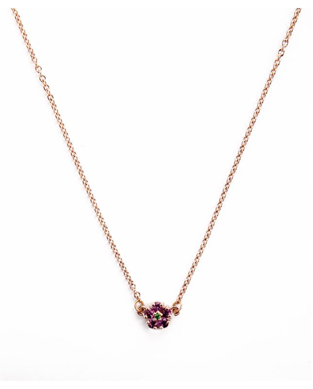 Hannah II amethyst and tsavorite necklace