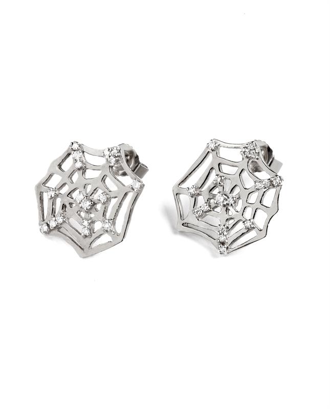 CATCH silver and diamond earrings
