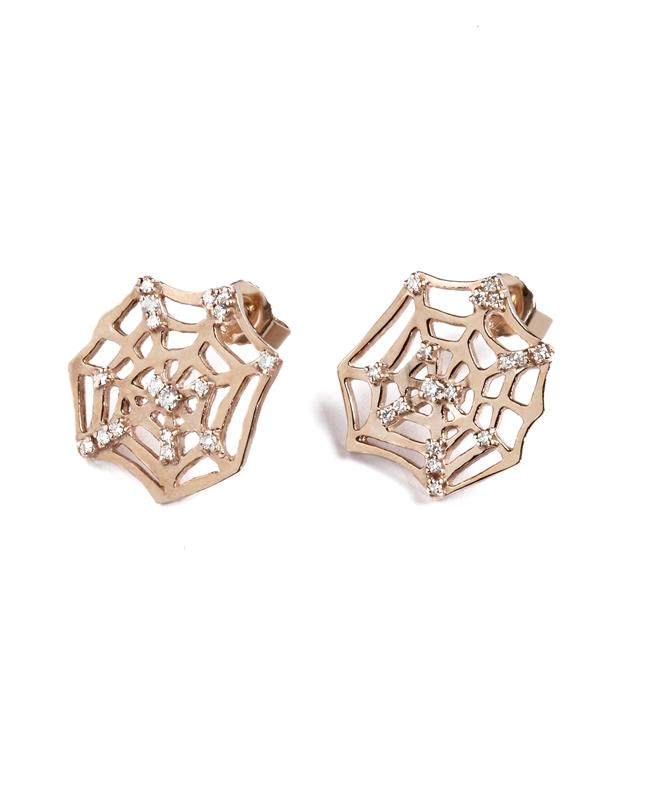 CATCH rose gold and diamond earrings