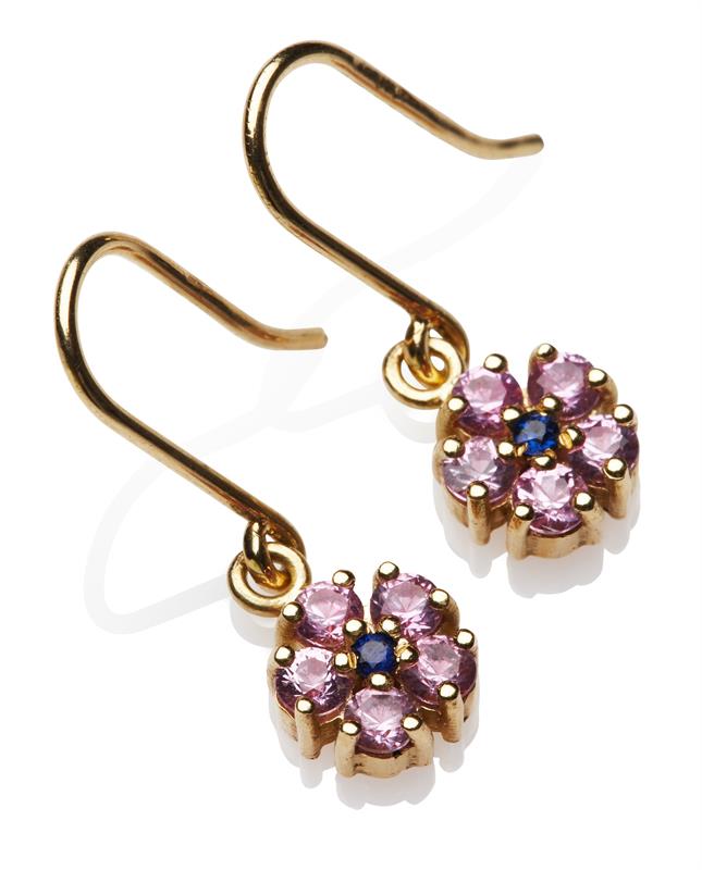 Hannah pink and blue sapphire earrings